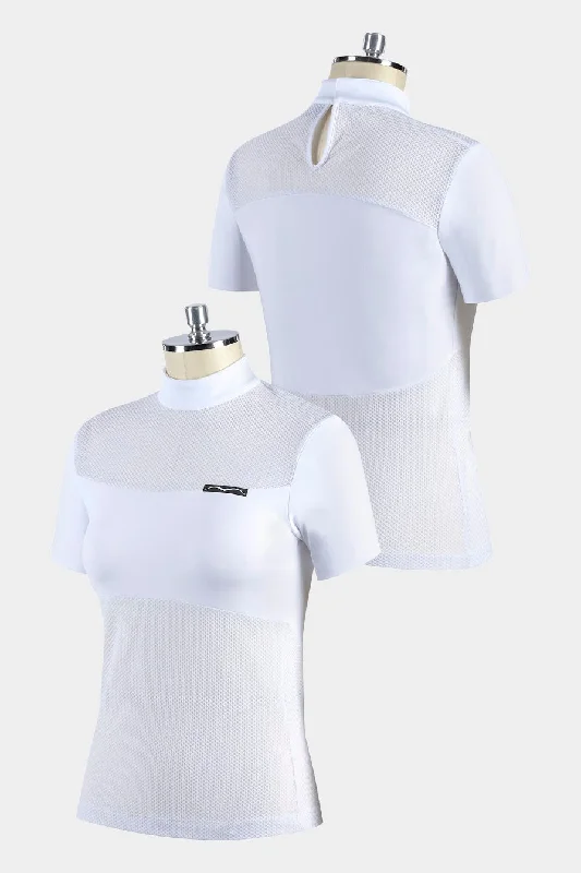 Animo Belmenhorn White Texturised Short Sleeve Competition Shirt Relaxed Fit Short Tunic Animo Belmenhorn White Texturised Short Sleeve Competition Shirt Relaxed Fit Short Tunic