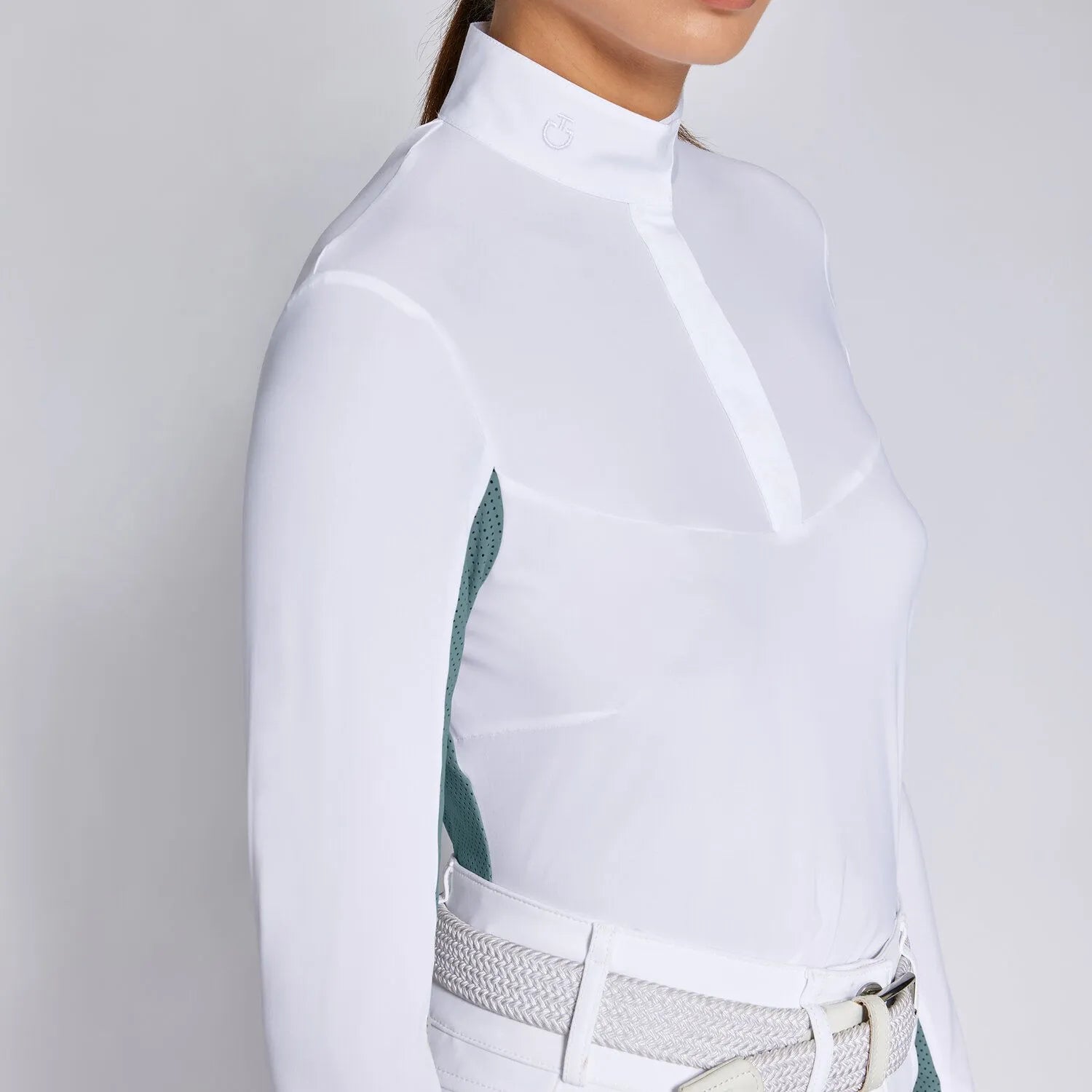 Cavalleria Toscana Jersey w/Perforated inserts Long Sleeve Competition Shirt Modern Short Sleeve Top Cavalleria Toscana Jersey w/Perforated inserts Long Sleeve Competition Shirt Modern Short Sleeve Top