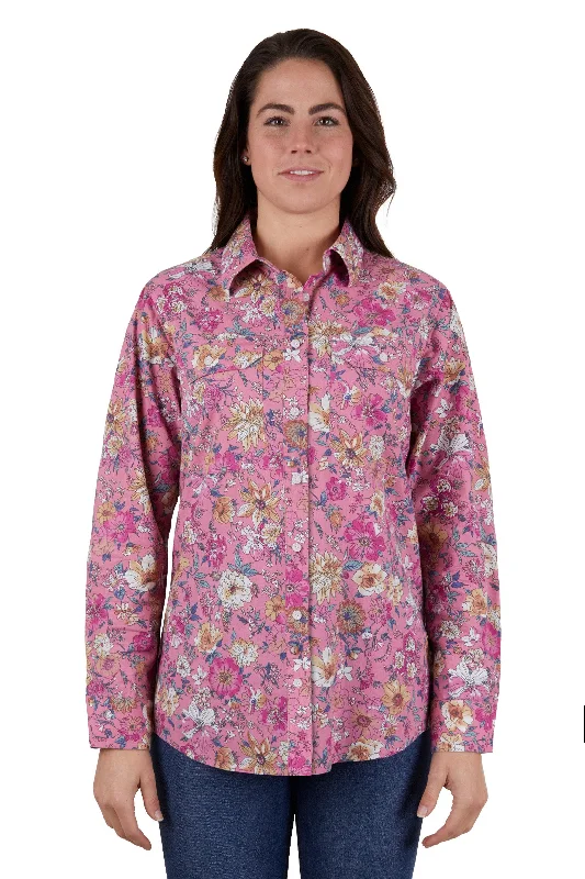 Hard Slog Ladies Naomi Full Placket L/S Shirt - Pink - H4W2101142 Fashionable Draped Short Sleeve Hard Slog Ladies Naomi Full Placket L/S Shirt - Pink - H4W2101142 Fashionable Draped Short Sleeve