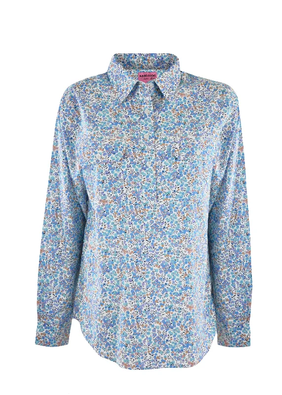 Hard Slog Ladies Print Half Placket L/S Shirt - White- H1S2101039 Stylish Round Neck Shirt Hard Slog Ladies Print Half Placket L/S Shirt - White- H1S2101039 Stylish Round Neck Shirt