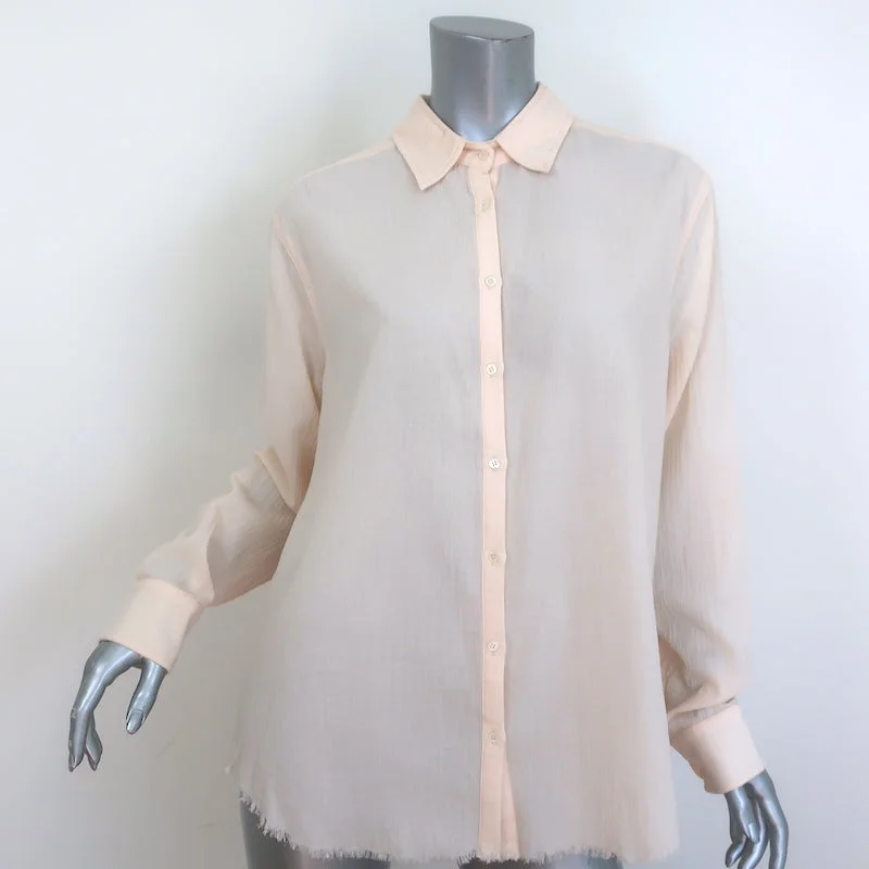 Line Button Down Shirt Bellini Blush Cotton Size Medium Long Sleeve Top NEW Comfortable Fitted Short Sleeve Line Button Down Shirt Bellini Blush Cotton Size Medium Long Sleeve Top NEW Comfortable Fitted Short Sleeve