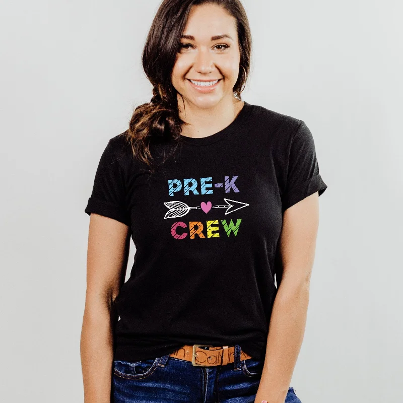 Pre-K Crew Back to School Shirt for Preschool Teachers | Back to School Teacher Shirts Comfortable Fitted Short Sleeve Pre-K Crew Back to School Shirt for Preschool Teachers | Back to School Teacher Shirts Comfortable Fitted Short Sleeve