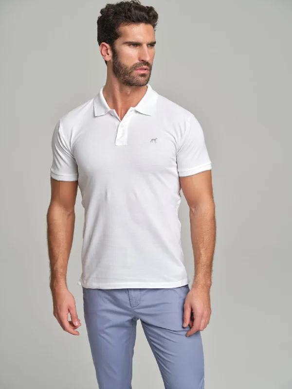 Slim fit basic piquet polo shirt with wrinkled placket Stylish Split-Hem Short Shirt Slim fit basic piquet polo shirt with wrinkled placket Stylish Split-Hem Short Shirt