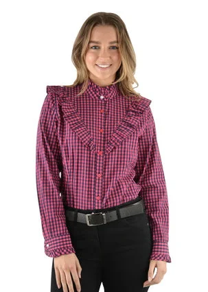 Thomas Cook Ladies Gia Gingham L/S Shirt - T2W2118058 - ON SALE Comfortable Flowing Short Sleeve Thomas Cook Ladies Gia Gingham L/S Shirt - T2W2118058 - ON SALE Comfortable Flowing Short Sleeve
