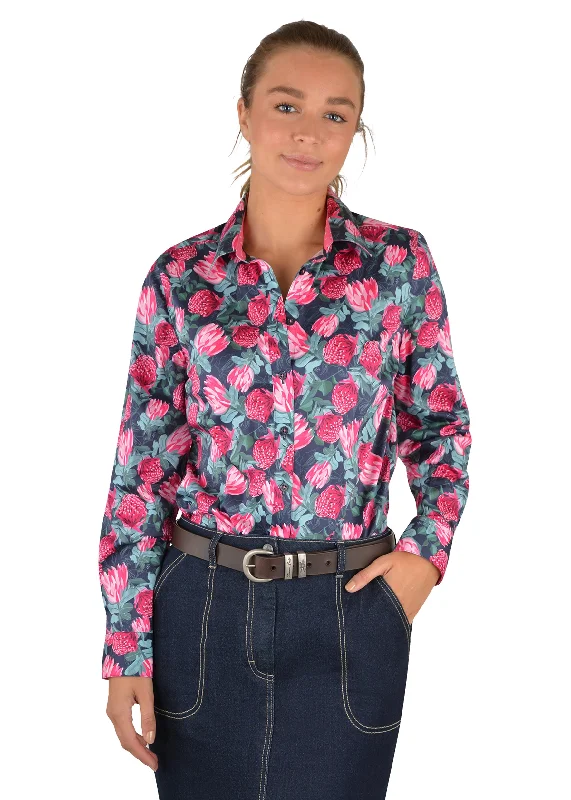 Thomas Cook Ladies Opal Long Sleeve Stretch Shirt - T2S2118050 - ON SALE Casual Short Sleeve Top Thomas Cook Ladies Opal Long Sleeve Stretch Shirt - T2S2118050 - ON SALE Casual Short Sleeve Top