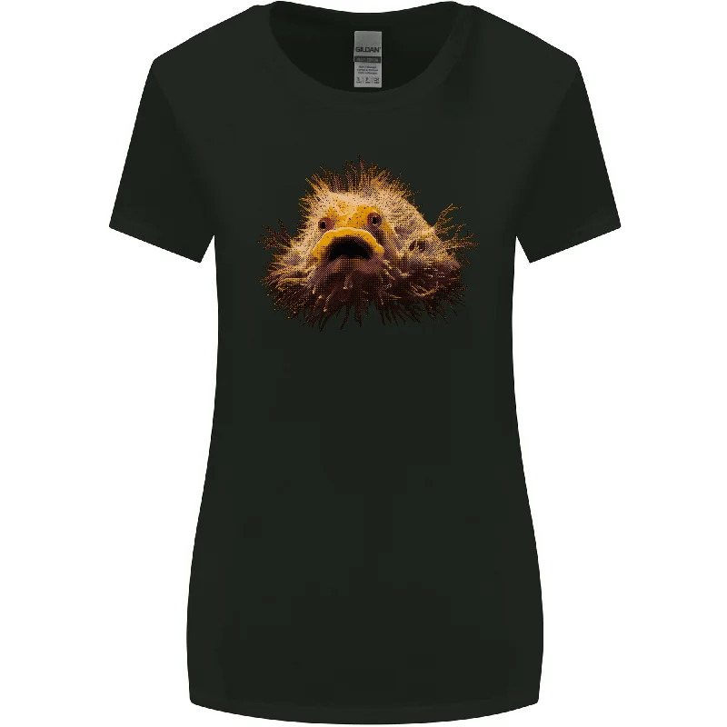 A Hairy Frogfish Womens Wider Cut T-Shirt Lace Blend Ribbed Blend Corduroy Blend