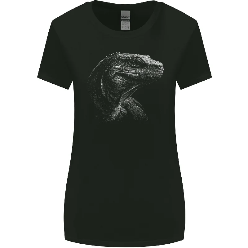 A Komodo Dragon Womens Wider Cut T-Shirt Handmade Hand-knitted Hand-woven