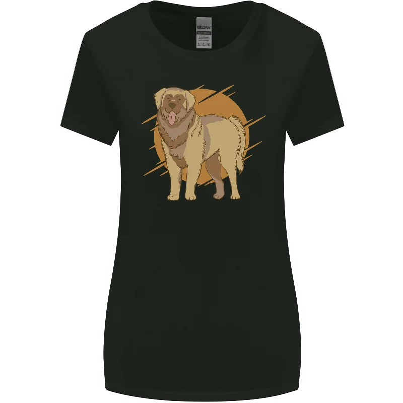 A Leonberger Dog Womens Wider Cut T-Shirt Print Jacquard Patchwork