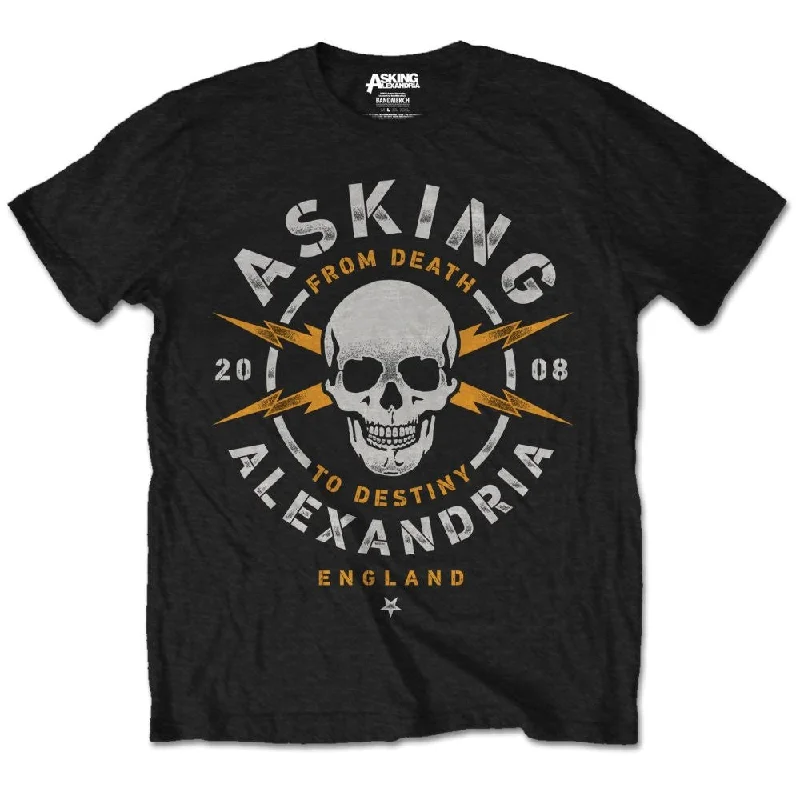 Asking Alexandria | Official Band T-Shirt | Danger Cotton Fabric Linen Fabric Terry Fabric Asking Alexandria | Official Band T-Shirt | Danger Cotton Fabric Linen Fabric Terry Fabric