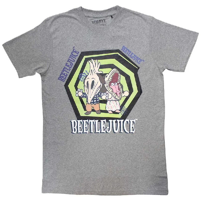 Beetlejuice | Official T-Shirt | Spiral Hooded Caped Shawl Collar