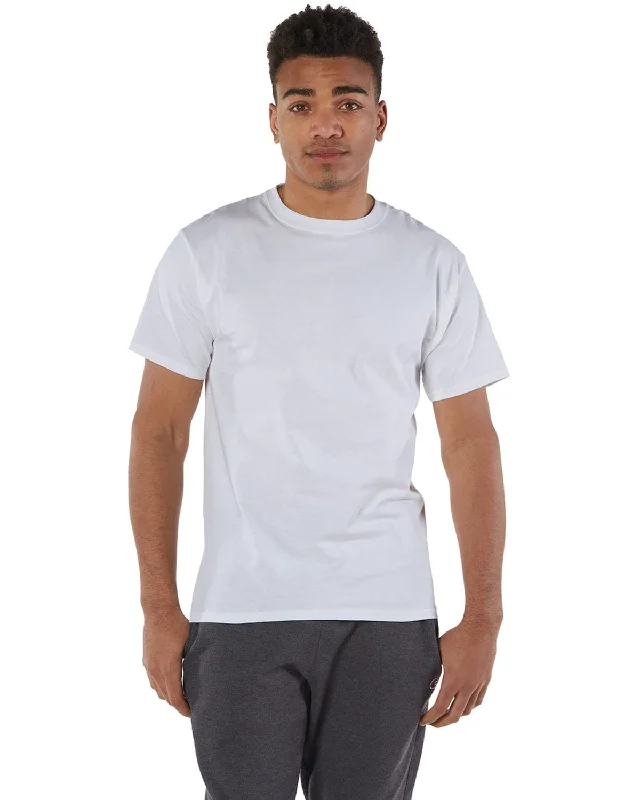 Champion Cotton T-Shirt | White Anti-Shrink Durable Soft