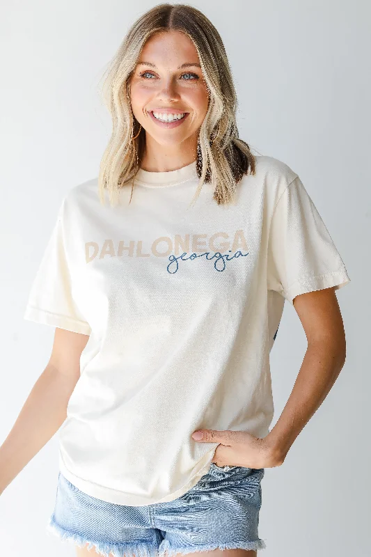 Dahlonega Georgia Mountain Tee Striped Floral Plaid