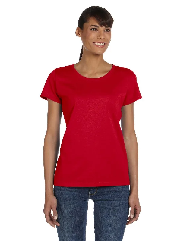 Fruit of the Loom Ladies Heavy Cotton T-Shirt | True Red Modern Contemporary Chic