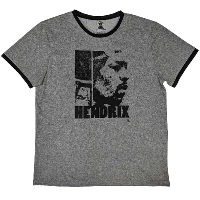 Jimi Hendrix | Official Band Ringer T-Shirt | Let Me Live Thin T-Shirt Open Front Quick Dry