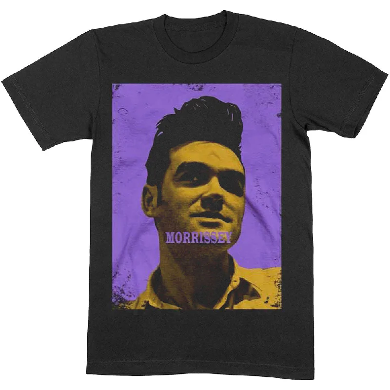 Morrissey | Official Band T-Shirt | Purple & Yellow Fleece Fabric Down Fabric Feather Fabric