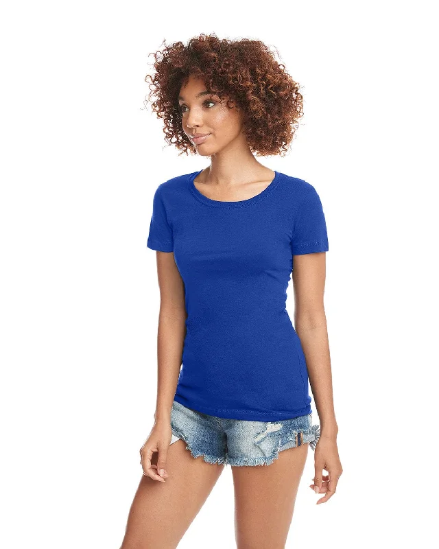 Next Level Ladies Ideal Short Sleeve Crew Tee | Royal Denim Fabric Leather Fabric Suede Fabric