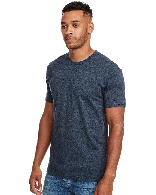 Next Level Mens CVC Crewneck Tee | Indigo Denim Fabric Leather Fabric Suede Fabric