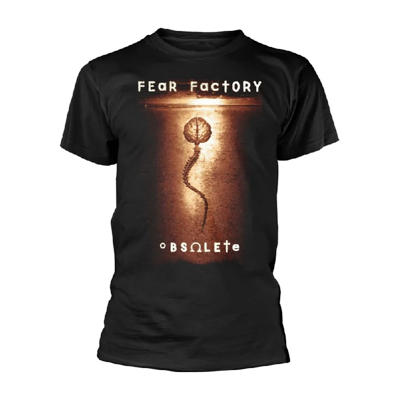 Fear Factory Unisex T-shirt: Obsolete (back print) Spandex Blend Rayon Blend Denim Blend