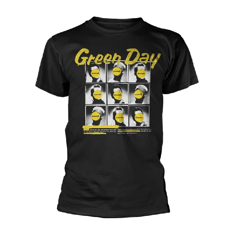 Green Day | Official Band T-shirt | Nimrod Yearbook Striped Floral Plaid