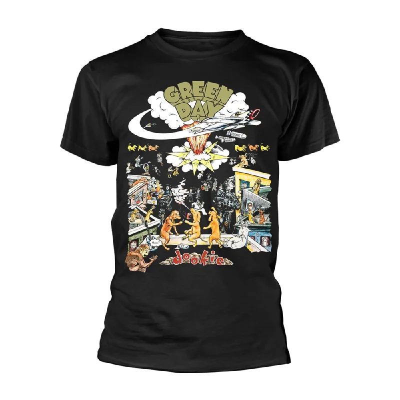 Green Day | Official Band T-shirt | Dookie Scene Zippered Buttoned Snapped