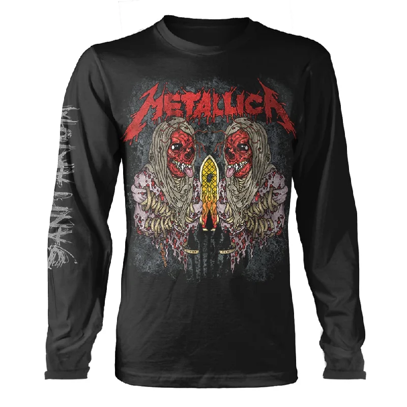 Metallica | Official Band Long Sleeved T-shirt | Sanitarium Silk Blend Satin Velvet