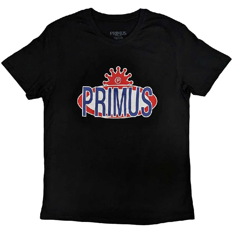 Primus | Official Band T-Shirt | Zingers Logo Denim Fabric Leather Fabric Suede Fabric