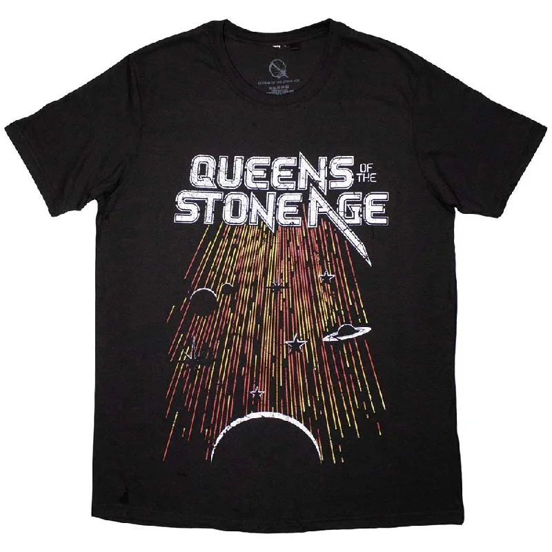 Queens Of The Stone Age | Official Band T-Shirt | Meteor Shower Collared Crew Neck Turtle Neck