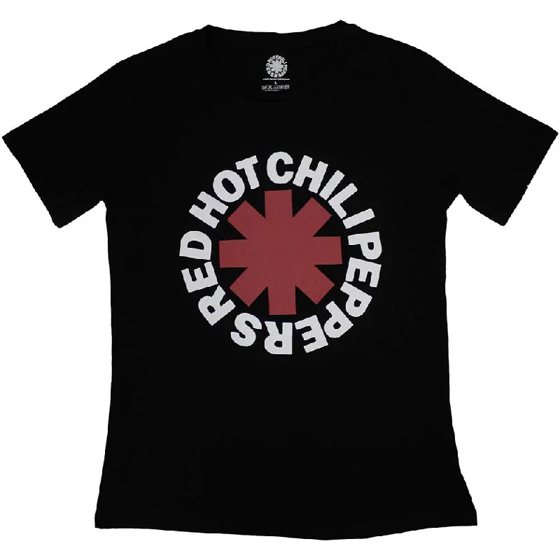 Red Hot Chili Peppers | Official Band Ladies T-Shirt | Classic Asterisk Solid Color Striped Floral