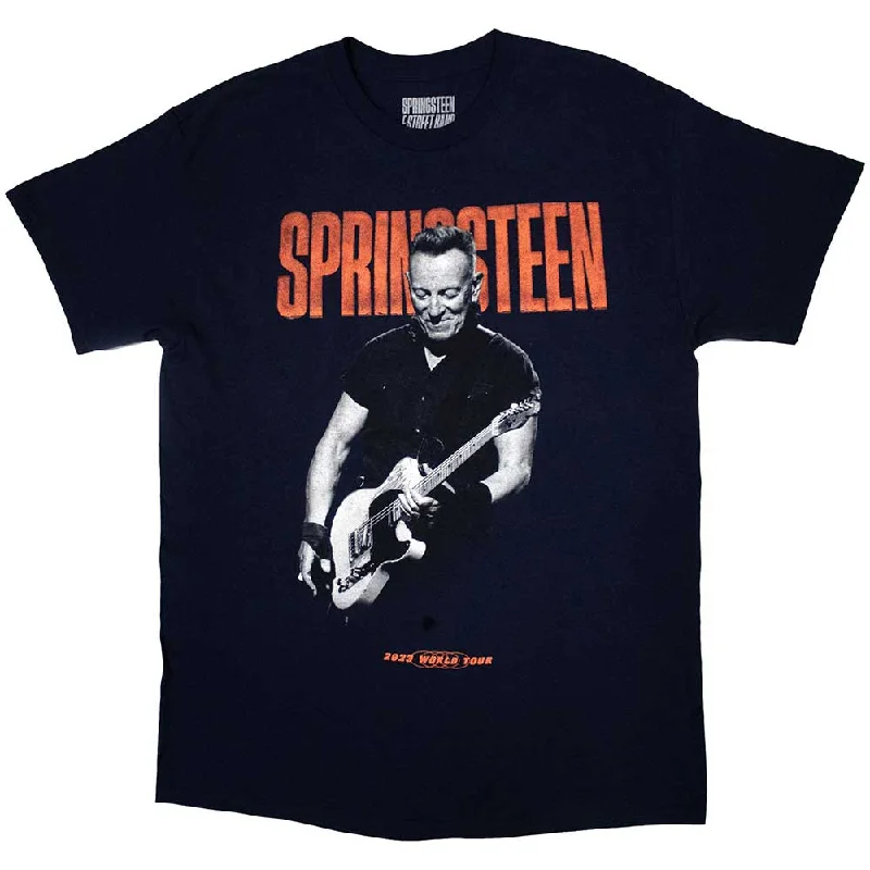 Bruce Springsteen| Official Band  T-Shirt | Tour '23 Guitar (Back Print & Ex-Tour) Real Fur Shearling Chenille