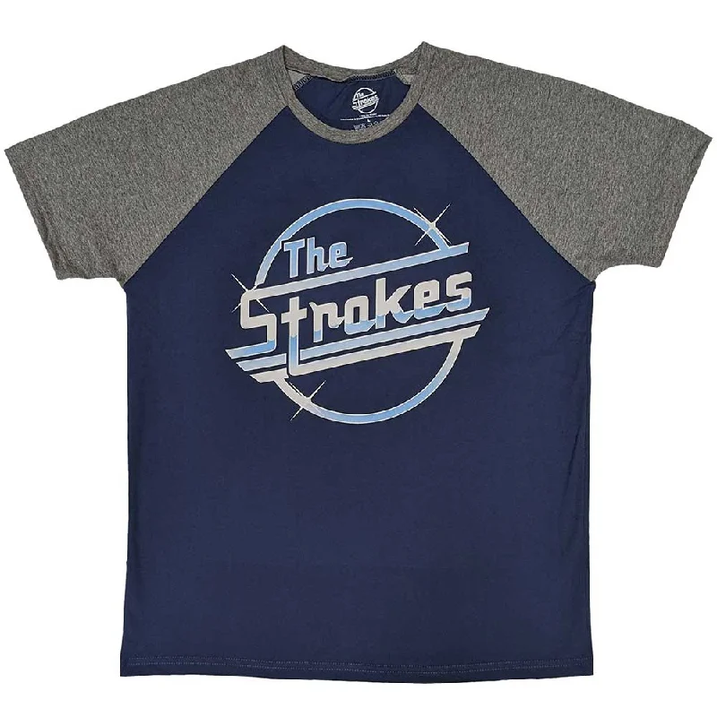 The Strokes | Official Band Raglan T-Shirt | OG Magna Lace Blend Ribbed Blend Corduroy Blend