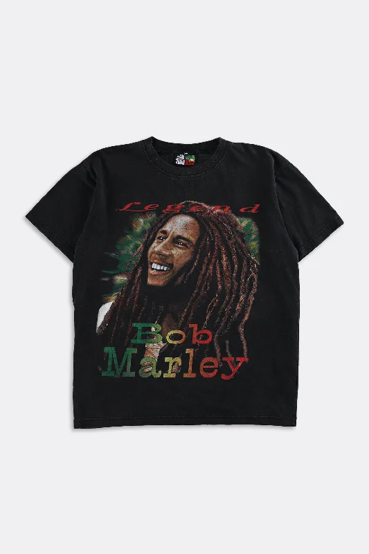 Vintage Bob Marley Tee Graphic T-Shirt Round Neck Polyester