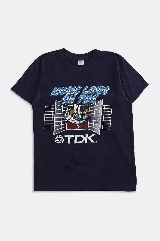 Vintage TDK Tee - XS Cashmere Blend Cotton Blend Poly Blend