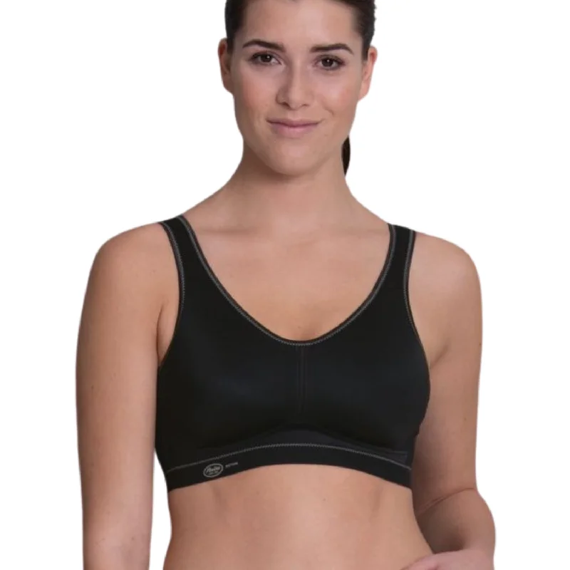 Anita Active Light and Firm Sports Bra, Black Smooth Stretch Bra