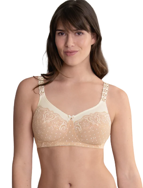 Anita Belvedere Mastectomy Bra Wireless Post Operative Bra, Powder Peach | Beige Anita Mastectomy Bra | Peach Anita Belvedere Post Mastectomy Bra Chic Lace Underwear