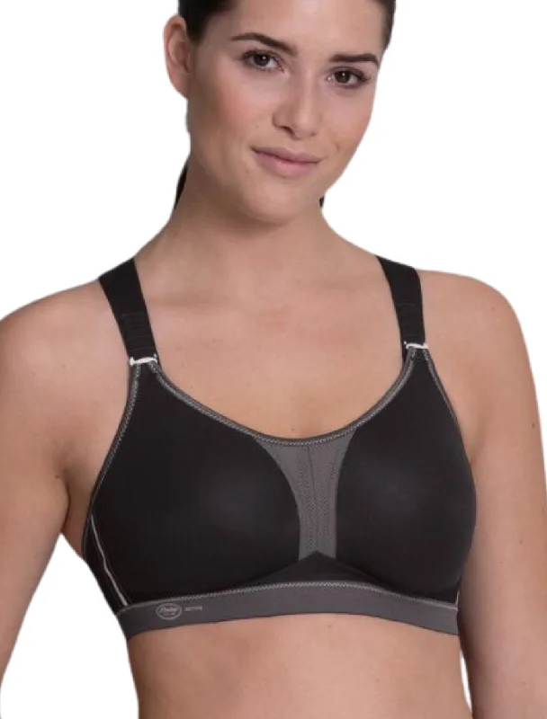 Anita Active Dynamix Star Max Support Sports bra, Black and Anthracite Casual Bralette Set