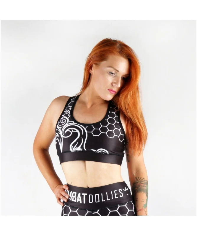 Combat Dollies Filigree Sports Bra Black Versatile Bralette Set