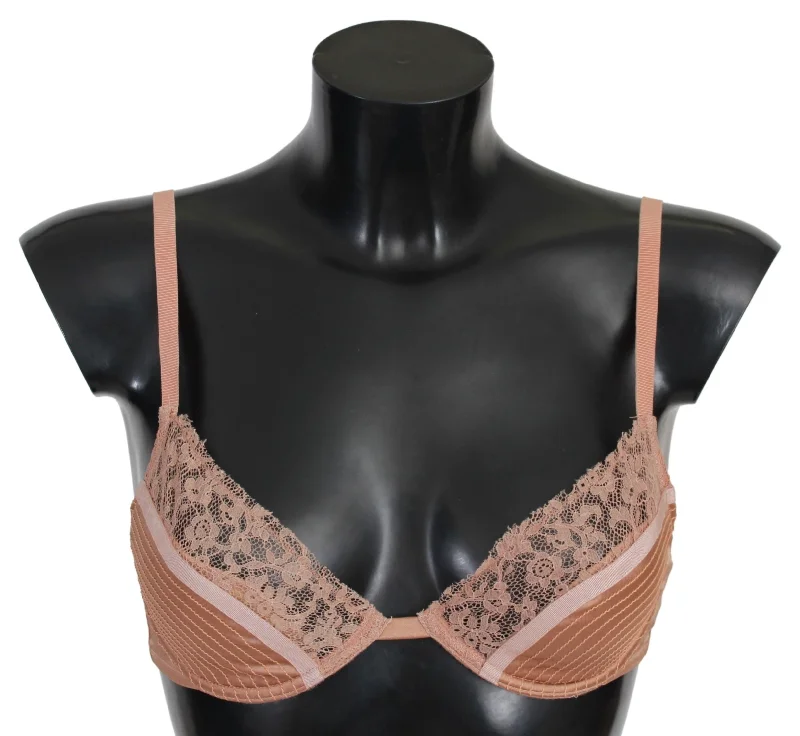 Elegant Nude Lace Push-up Bra Feminine Lace Bra