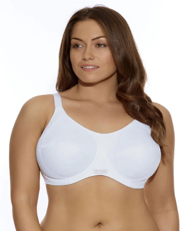 Elomi Energise Underwire Sports Bra, White | White Elomi Sports Bras Strapless Support Bra