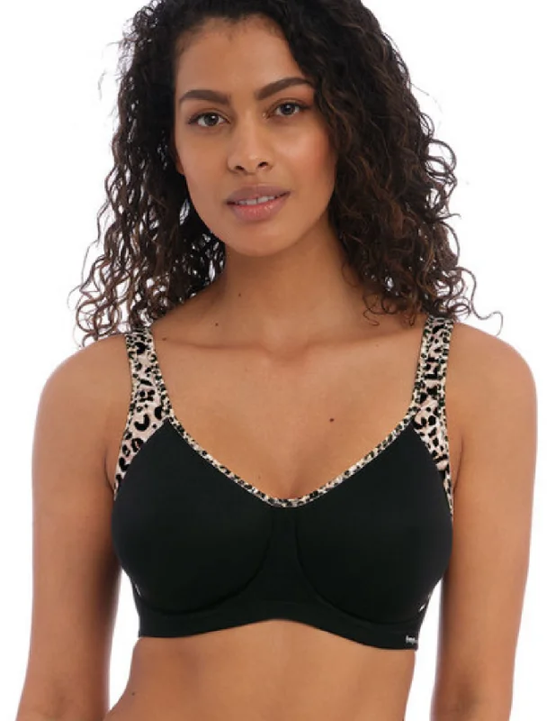 Freya Active Sonic Uw Molded Sports Bra, Pure Leopard | Leopard Sports Bra | Freya Sports Bra Stylish Strapless Bra