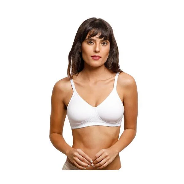 Graceful Double Layered Cotton Bra Non Padded Wire free Bra For Women Full Coverage Bralette