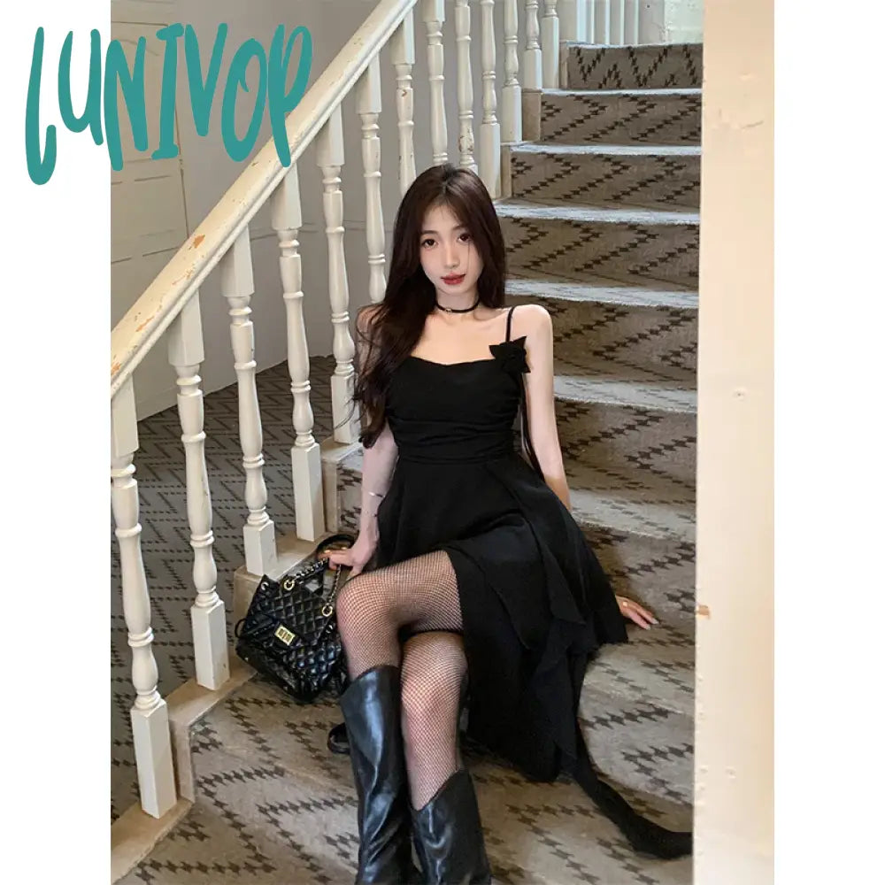 Lunivop Y2K Irregular Midi Dress Women Gothic Black Sexy Strap One Pieces Dresses Korean Party Prom Elegant Bodycon Vestidos New Fashionable Sheer Sleeve Midi Dress Lunivop Y2K Irregular Midi Dress Women Gothic Black Sexy Strap One Pieces Dresses Korean Party Prom Elegant Bodycon Vestidos New Fashionable Sheer Sleeve Midi Dress