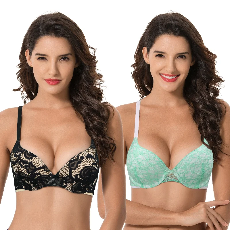 Women's Plus Size Perfect Shape Add 1 Cup Push Up Underwire Lace Bras Soft Strapless Bra Women's Plus Size Perfect Shape Add 1 Cup Push Up Underwire Lace Bras Soft Strapless Bra