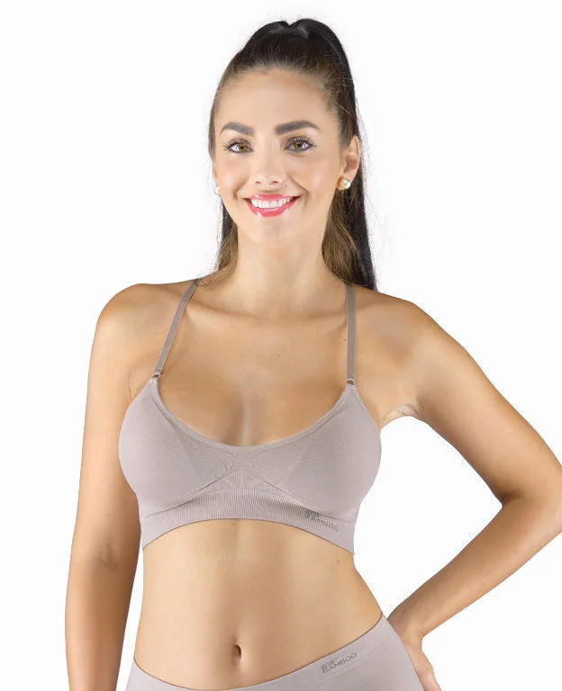 Padded Bamboo Bra with adjustable straps Seamless Wireless Bra