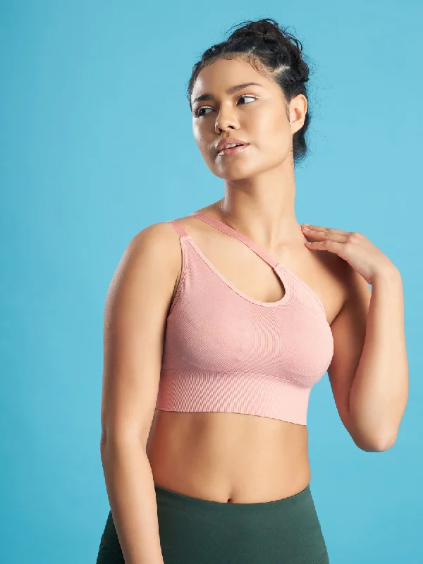 Seamless Sports Bra - Paige Pink Adjustable Back Bra