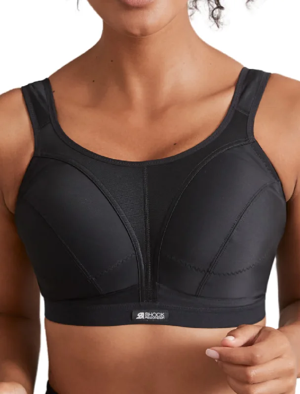 Shock Absorber D+ Max Support Sports Bra, Black | High Impact Sports Bra Black Comfort Fit Bralette Shock Absorber D+ Max Support Sports Bra, Black | High Impact Sports Bra Black Comfort Fit Bralette