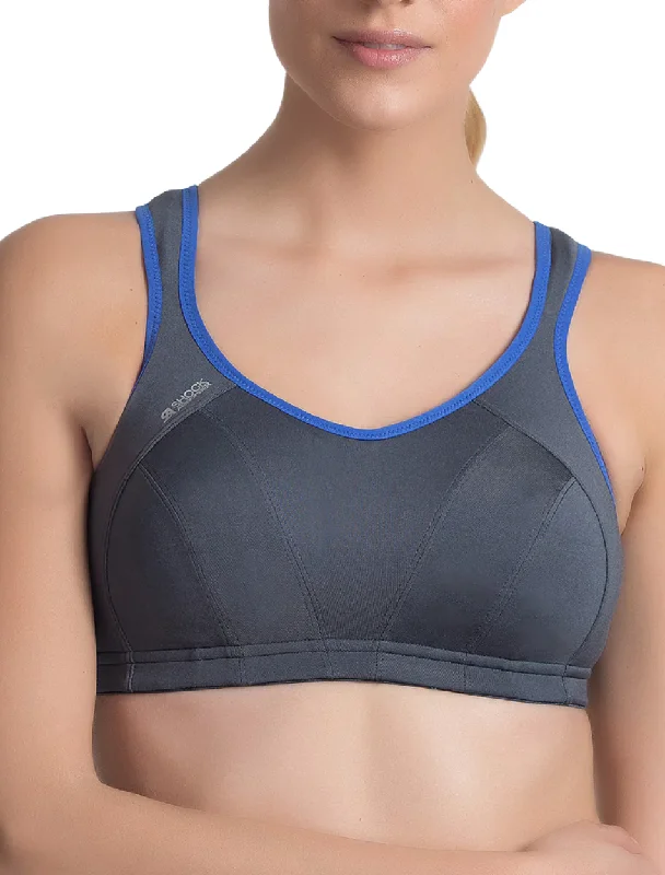 Shock Absorber Multi Sports Bra, Dark Grey | High Support Sports Bra Dark Grey Cotton Comfort Bra