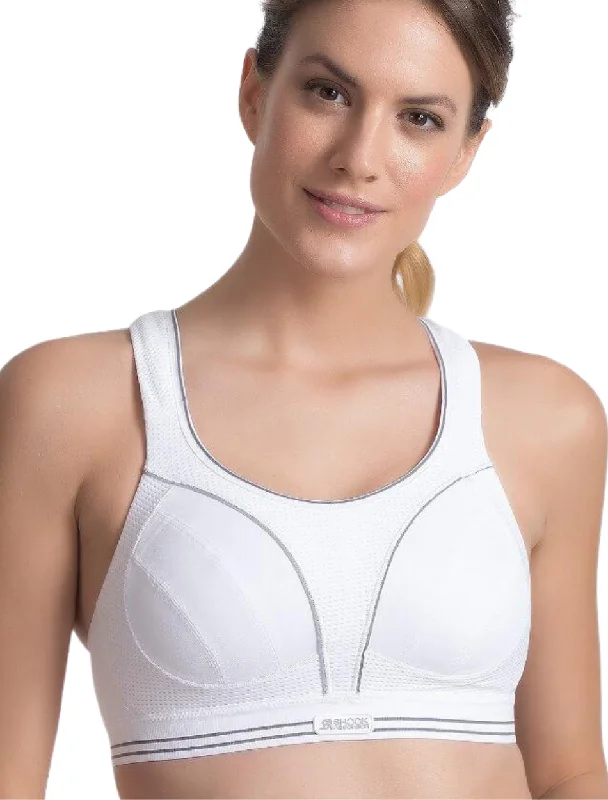 Shock Absorber Ultimate Run Bra, White | White Non Wired Sports Bras Soft Cotton Bra Shock Absorber Ultimate Run Bra, White | White Non Wired Sports Bras Soft Cotton Bra