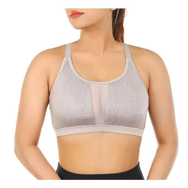 Strappy Back Medium Impact Sports Bra Push-Up Bra Set