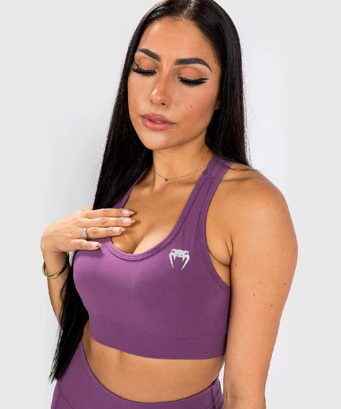 Venum Essential Medium Impact Sport Bra - Dusky Orchid/Brushed Silver High Support Sports Bra Venum Essential Medium Impact Sport Bra - Dusky Orchid/Brushed Silver High Support Sports Bra