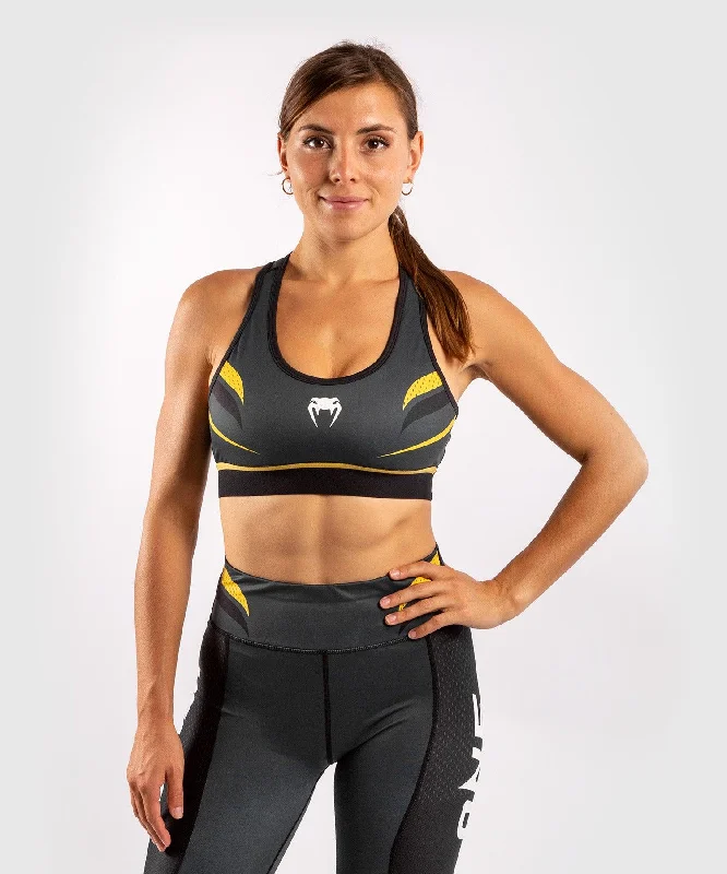 Venum ONE FC Impact Sport Bra - Grey/Yellow Sexy Lace Bralette